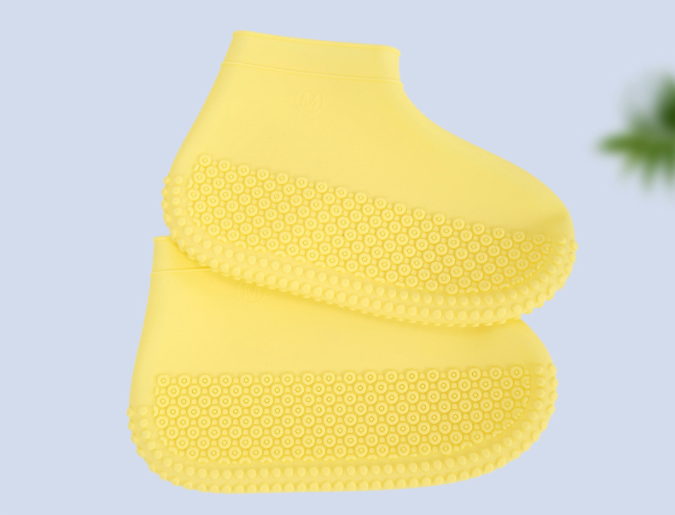 欧浦德小号S【28-34码】黄色防水雨鞋套防滑硅胶（单位：双）
