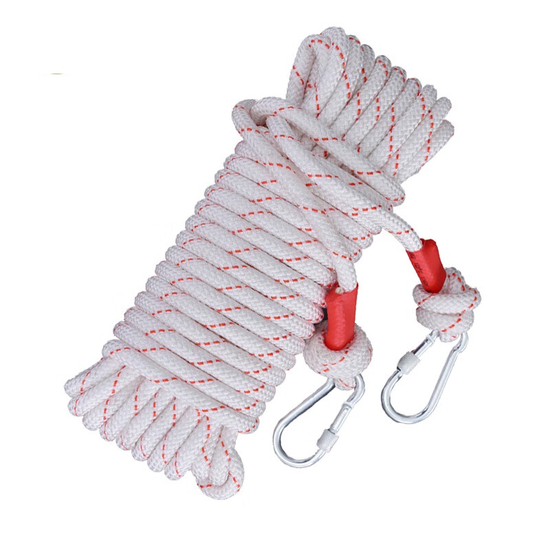 众邦 尼龙安全绳救生绳带钢丝 直径8mm 长10米 双安全钩（单位：根）