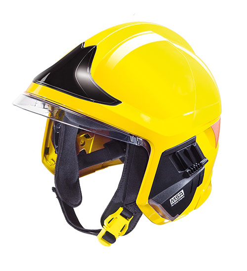 MSAF1XF消防头盔防高温和反射热辐射/防喷溅/抗冲击,绝缘和阻燃(顶)