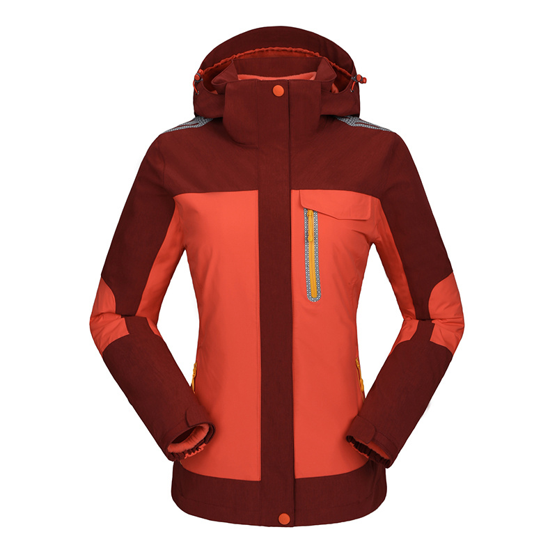 祺宝 QHF17019女款三合一冲锋衣（防寒服）橙红色XL （单位：件）