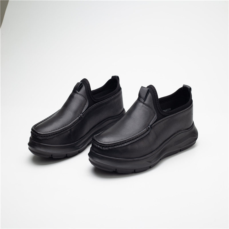玉人YSBMW063DCM9超轻商务休闲手缝线套舌男单鞋黑色(单位：双)