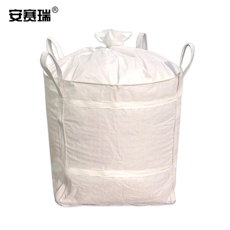 安赛瑞 24999 吨袋集装袋 80×80×90cm 太空袋太空包污泥预压袋 方形吨袋编制袋  白色4吊托底+大料口布（单位：个）