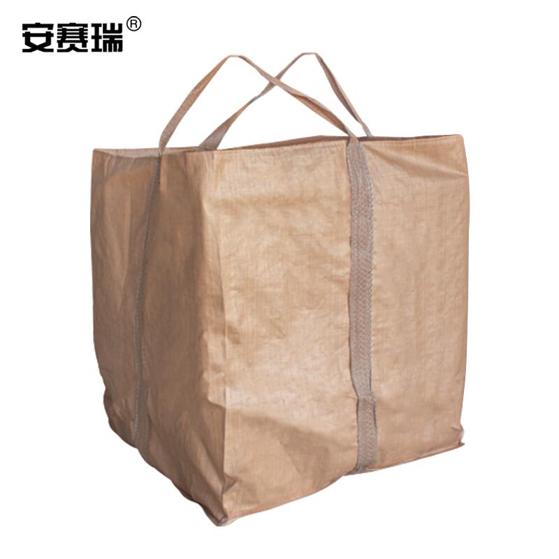 安赛瑞 25052 吨袋集装袋 90×90×110cm 太空袋太空包污泥预压袋 方形吨袋编制袋  黄色2吊托底+大口布（单位：个）