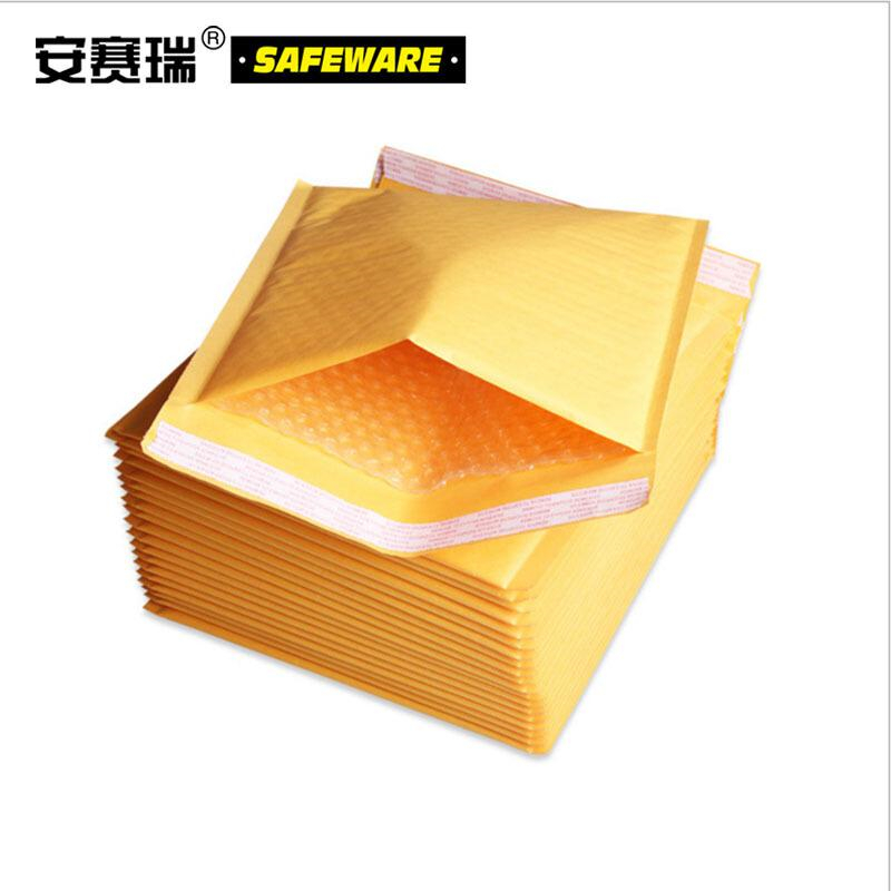 安赛瑞10111牛皮纸气泡袋(300个装)20×25cm+4cm黄色(包)