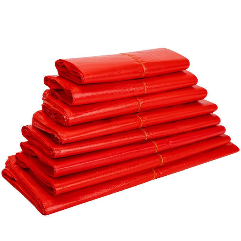 谋福48*70cm红色塑料袋加厚背心式500个(组)