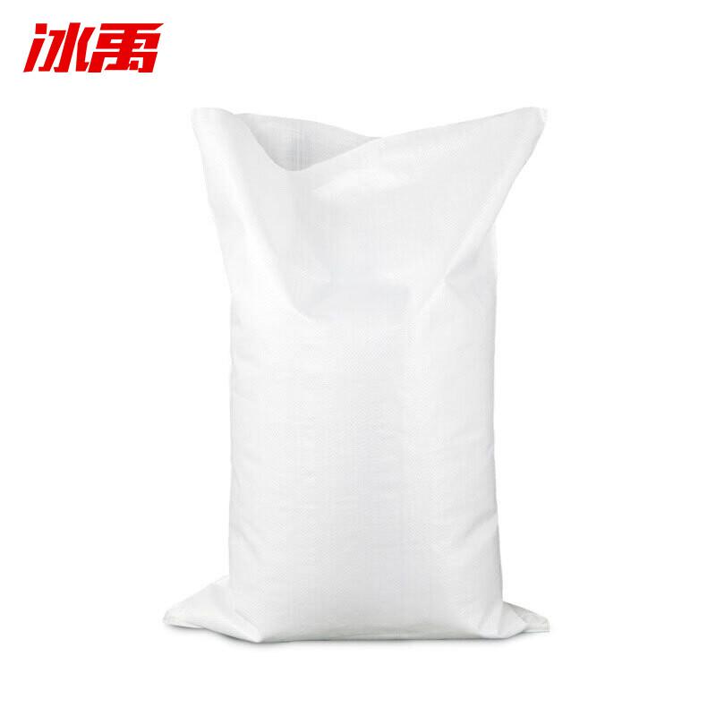 冰禹 BY-7045 白色编织袋 大号蛇皮袋 物流打包塑料编织袋 面粉袋包装袋 增白 40*62cm（单位：个）