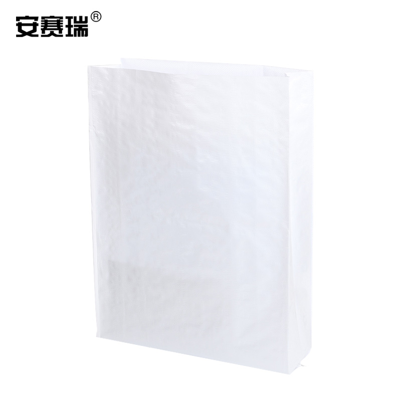 安赛瑞 240857 纸塑复合袋 牛皮纸编织防潮袋 水泥化工蛇皮袋60×90cm白纸白里 10个装 （包）