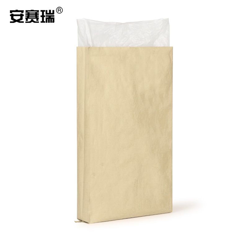 安赛瑞 240874 纸塑复合袋 牛皮纸编织防潮袋 水泥化工蛇皮袋40×60cm带内膜 10个装 （包）