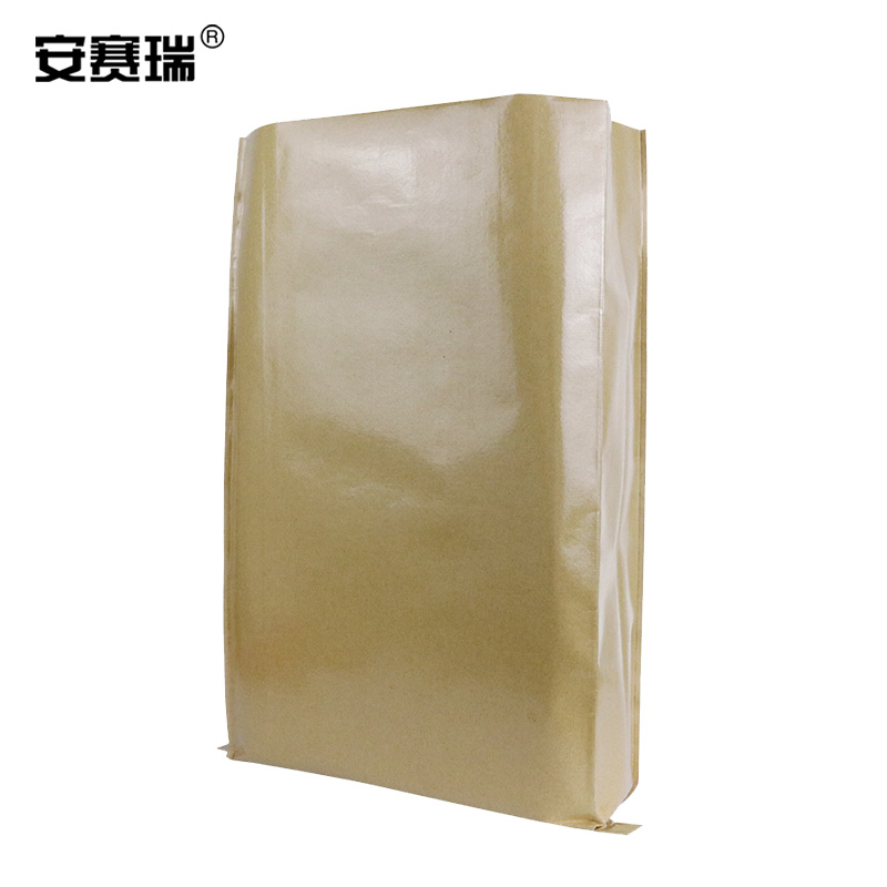 安赛瑞 240884 盖光纸塑复合袋 牛皮纸编织防潮袋 水泥化工蛇皮袋55×85cm 10个装 （包）