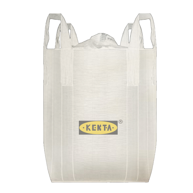 克恩达（KENTA） 4吊耳双径工业加厚耐磨吨袋集装太空包袋 100*100*100封口布/平底 KT4-1000-8  10个/包 (包)