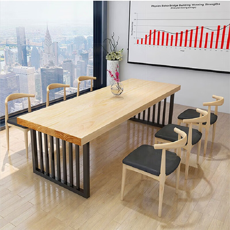 华燕天成会议桌长条桌书桌洽谈桌培训桌工作台办公桌组合 一桌六椅(单位：套)