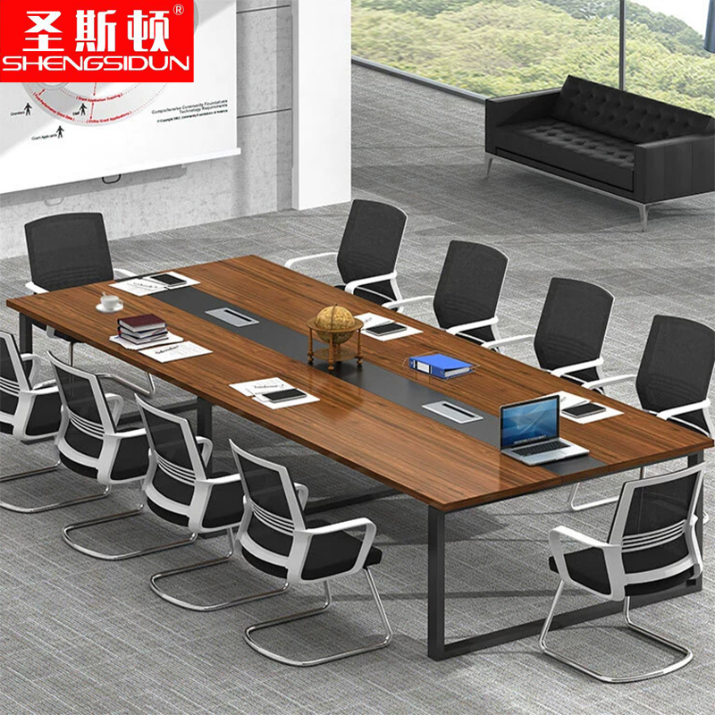圣斯顿HYZ-0640A会议桌培训桌4000×1400×750mm板木结合（张）（多色可选）