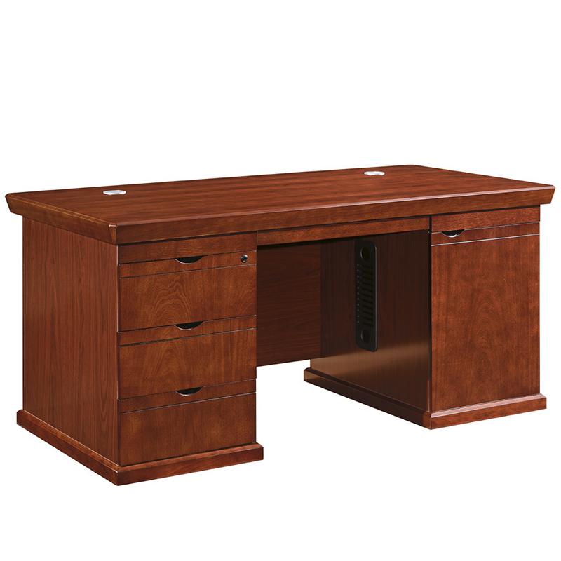 圣斯顿K-1477A实木油漆办公桌主管桌140*70*76cm（张）红胡桃色