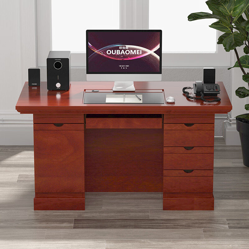 欧宝美   KJGSDK-002  木皮油漆办公桌（单位：套）