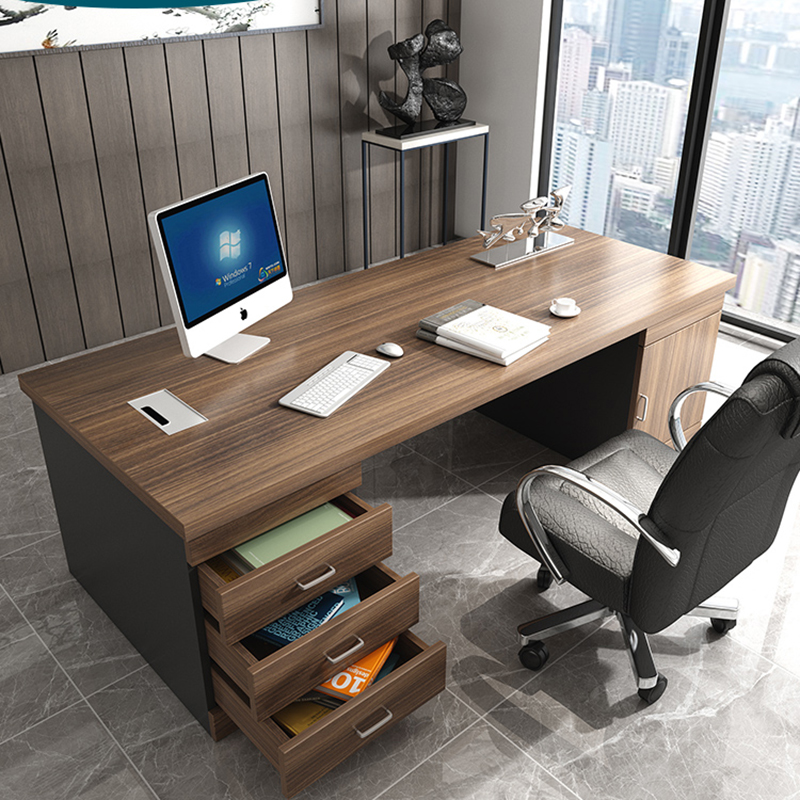 圣斯顿SD-BS0524经理桌办公桌1400*600*750mm（张）深胡桃色