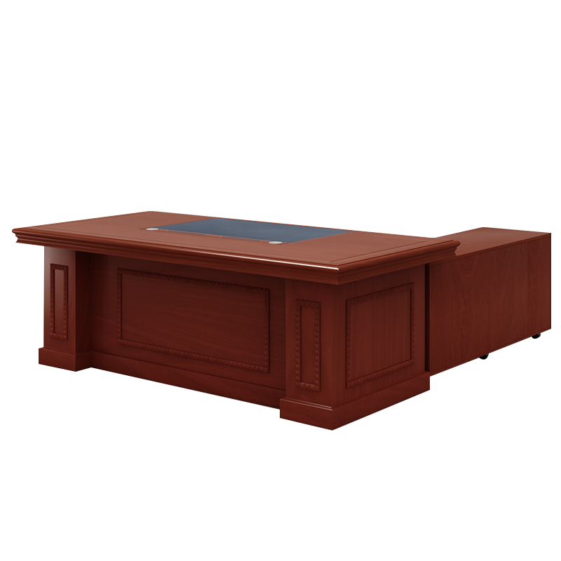 臻远ZY-DBT-8 油漆家具老板桌大班台办公桌主管经理桌含副柜2.4米2400*1150*760（个）