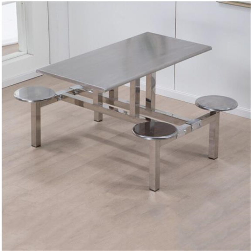 艾科堡（AIKEBAO）AKB-CZ-03餐桌 4人位 1200*600mm不锈钢餐桌椅（套）