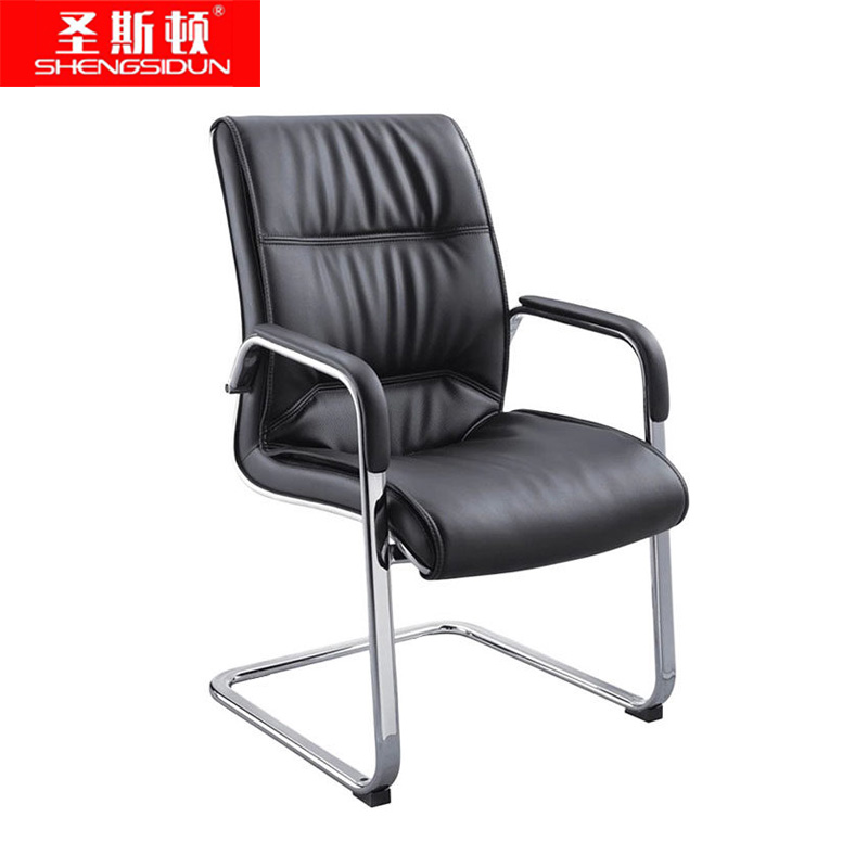 圣斯顿CH-113C黑色皮质弓形椅会议椅590*650*940mm（单位：把）黑色
