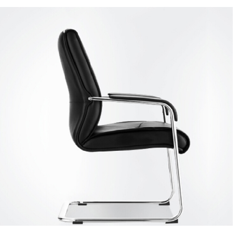 辉煌CH-010C皮质会议椅弓形椅黑色西皮(单位：把)