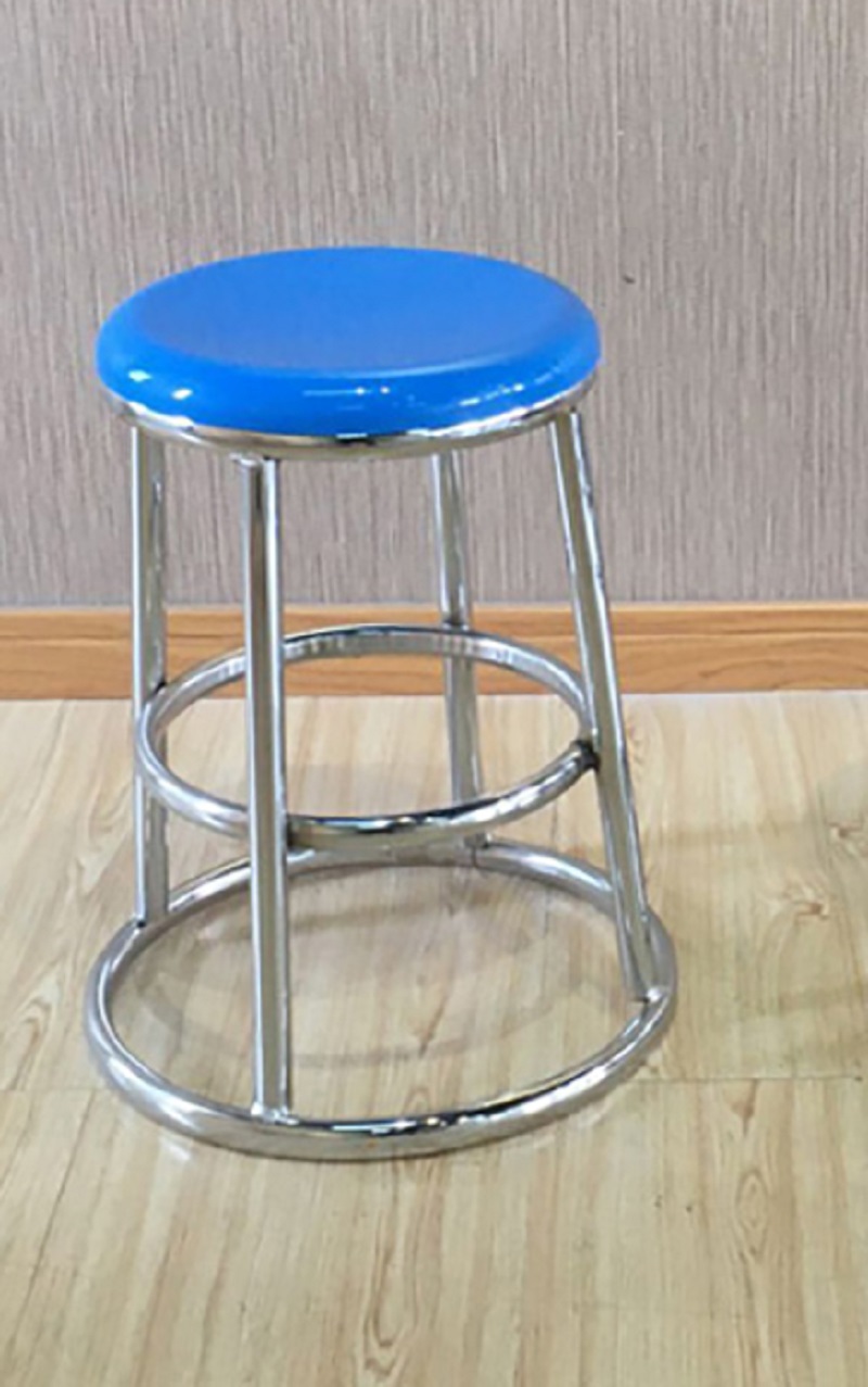 圣斯顿SDC-GD0052高脚圆凳高60cm坐垫直径30cm蓝色（个）