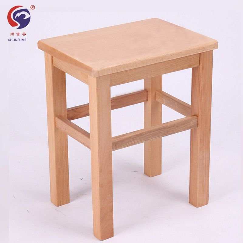 顺富美（SHUNFUMEI）方形凳子配学习桌用小木凳办公室木板凳(个)