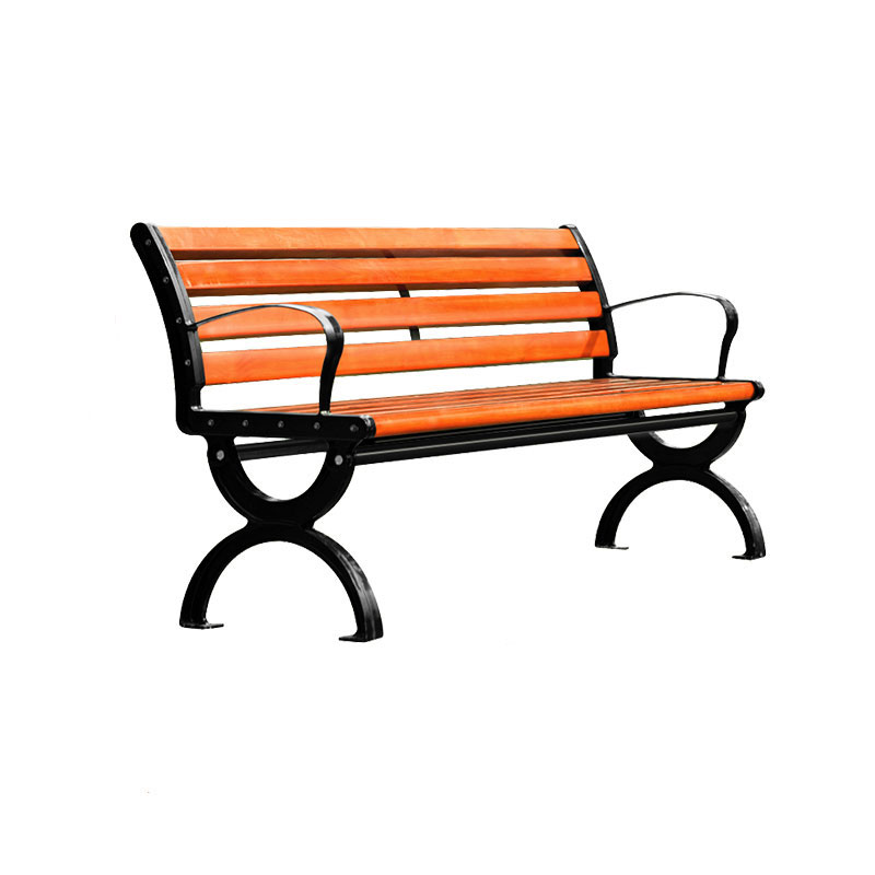 富和美（BNF）公园椅户外长椅休闲靠背铸铝塑木长凳子96A款1.2米
