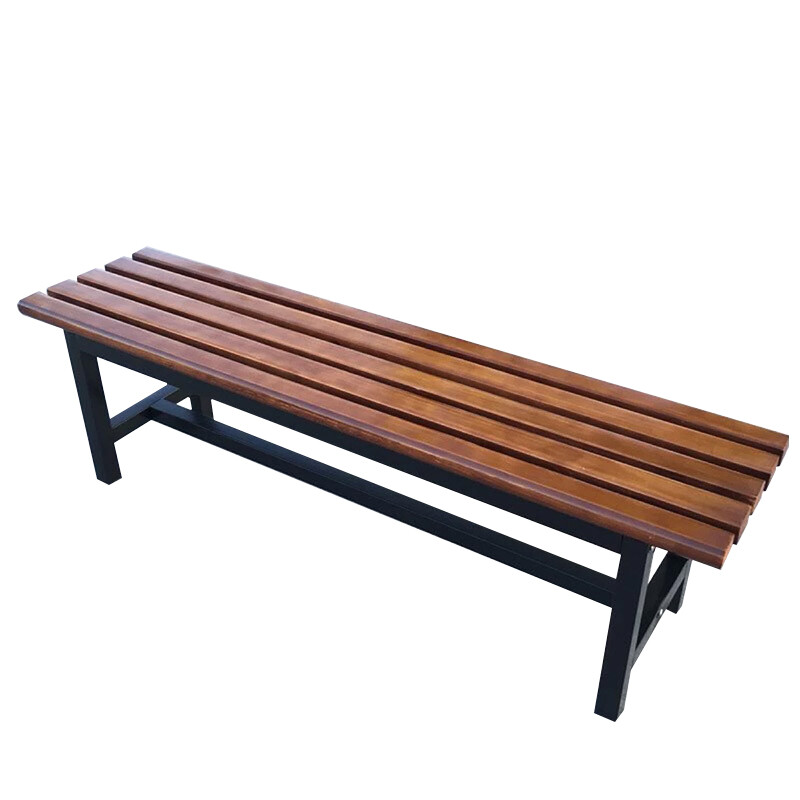 钱柜QG100004981921更衣室长条凳换鞋凳公园长廊凳胡桃色1.2米(张）