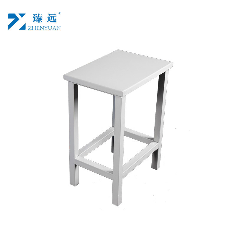 臻远 ZY-DZ-003 工厂车间流水线工业工作凳方凳钢管铁凳子加厚 350*300*400mm 白色（个）