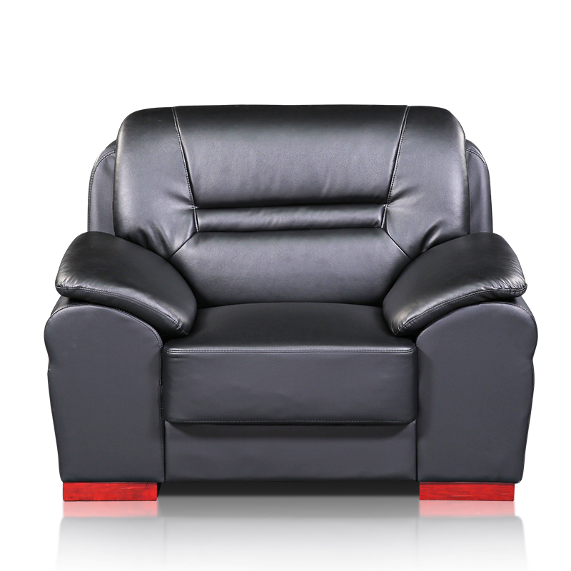 【黎明】办公沙发商务洽谈沙发会客皮艺沙发西皮单人位沙发W1250*D880*H900（张）