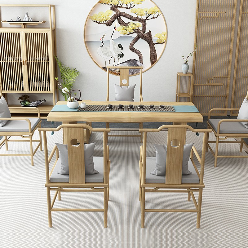 中伟 dbcz-3111（长1200*宽600*高750mm)新中式工夫茶桌实木办公室会客桌实木复古茶桌（单位：张）