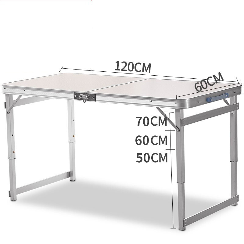 工来工往方管白色折叠桌（不含椅子）展开60*120cm（张）