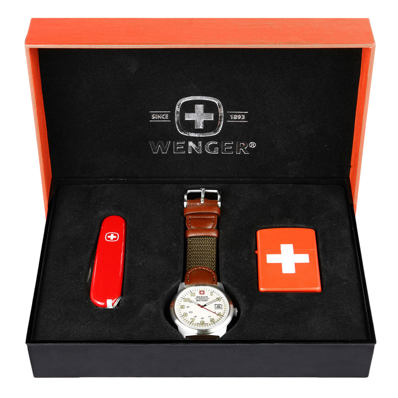 威戈SR000901瑞士军刀手表套装礼盒瑞士军表+瑞士军刀+刀套(盒)