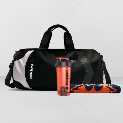 KAPPA 运动三件套组合-二代杯+运动巾+健身包 KP20SS001S黑色（个）