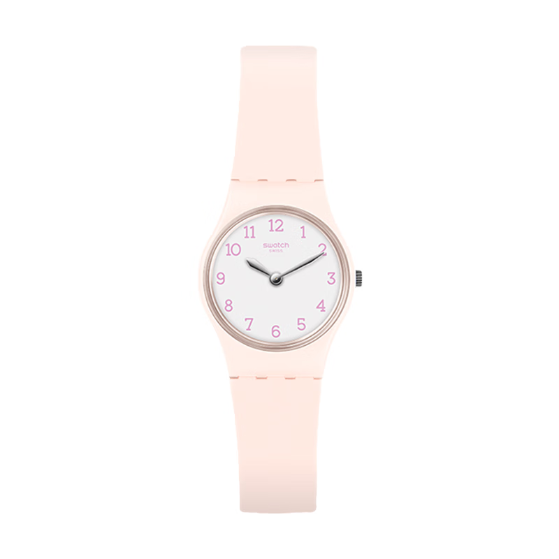 斯沃琪（Swatch）瑞士手表  时光系列 粉红佳人  圣诞礼物可爱淑女石英表LP150(支)