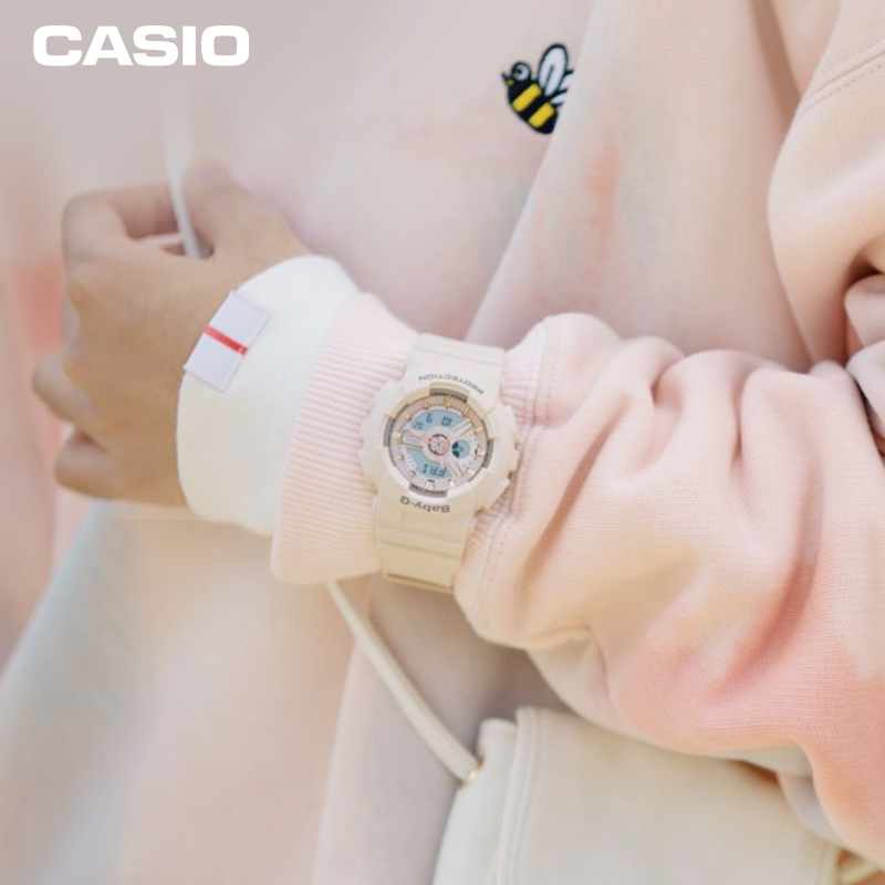 卡西欧（CASIO）手表女士BABY-G运动电子学生日韩腕表圣诞礼物送女友BA-110XCP-4A(块)