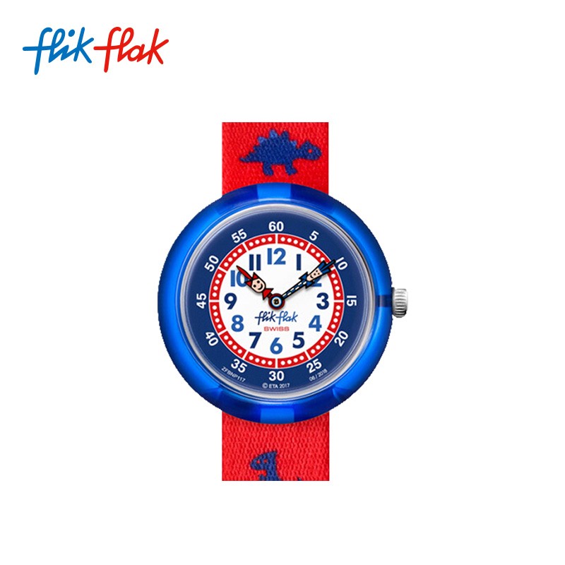 斯沃琪（Swatch）Flik Flak（飞菲）儿童手表 嗨皮恐龙 石英学生表圣诞礼物ZFBNP117(支)