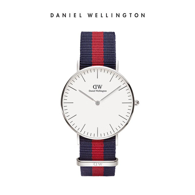 丹尼尔惠灵顿（DanielWellington）DW手表男女同款36mm银色边尼龙表带送男友圣诞礼物DW00100046(块)