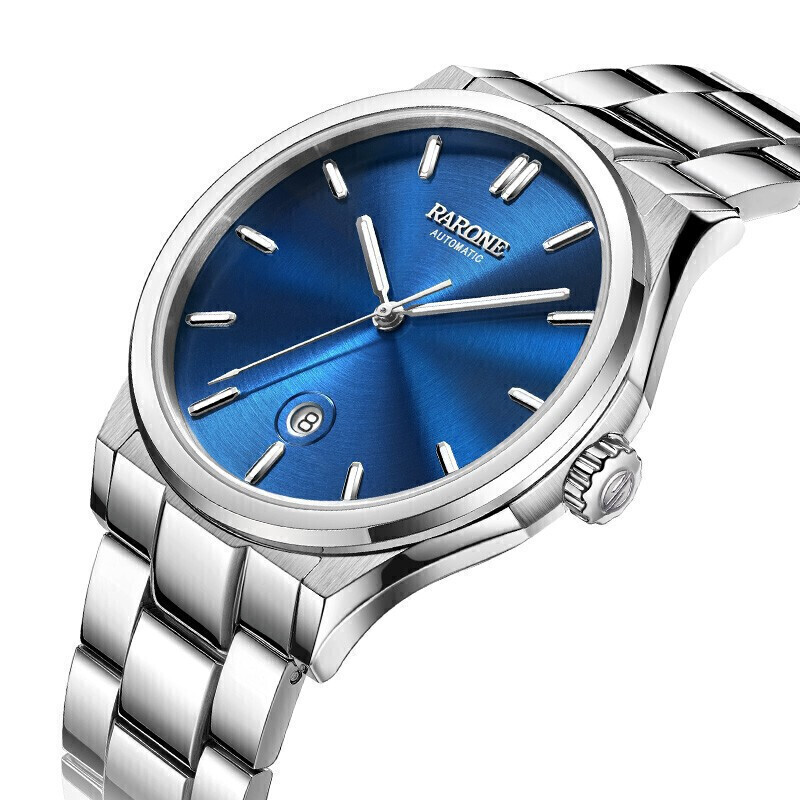 雷诺（RARONE）经典商务全自动机械手表钢带正品防水日历男士腕表（单位：只）
