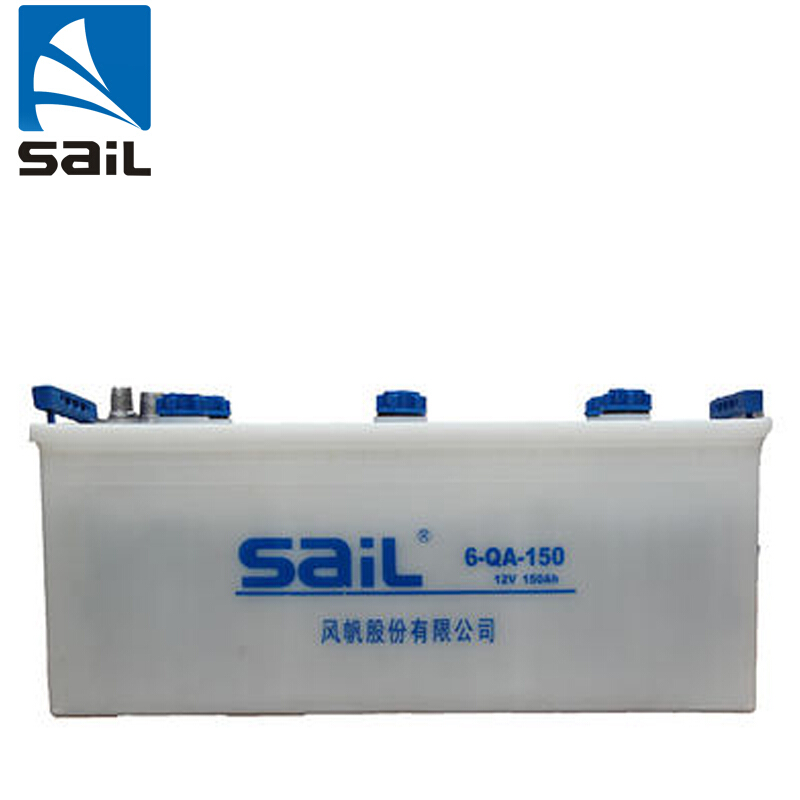 风帆 SAIL 6－QA－150 汽车少维护电瓶蓄电池 不含电解液  12V货车轻卡重卡大巴叉车发电机组 以旧换新上门安装