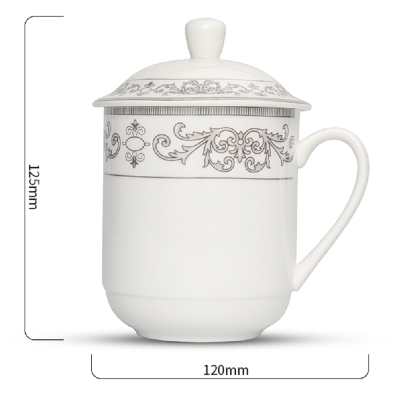 国产定制陶瓷会议茶杯带盖（单位：个）
