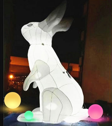 博采QS081509充气发光兔气模模型4米 灯光+风机 （套）
