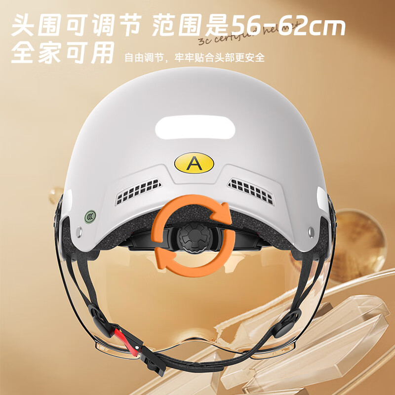 皇驰YTA-2021-A01电动车头盔 新国标A类3C认证 云朵白透明镜片(单位：个)