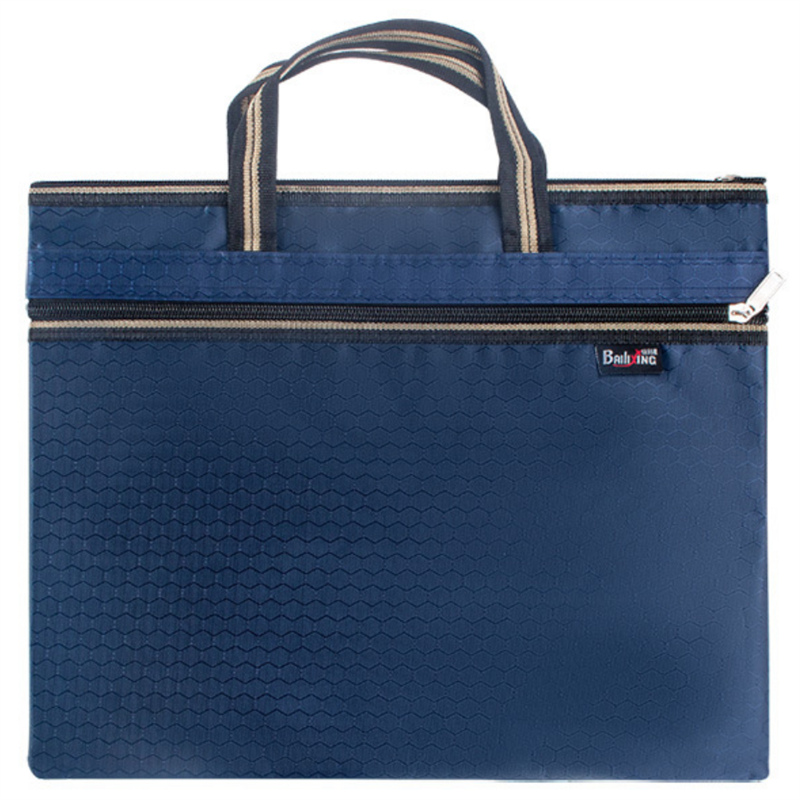 百利星B38横款商务手提袋会议公文包37.5*31cm蓝色（计价单位：个）