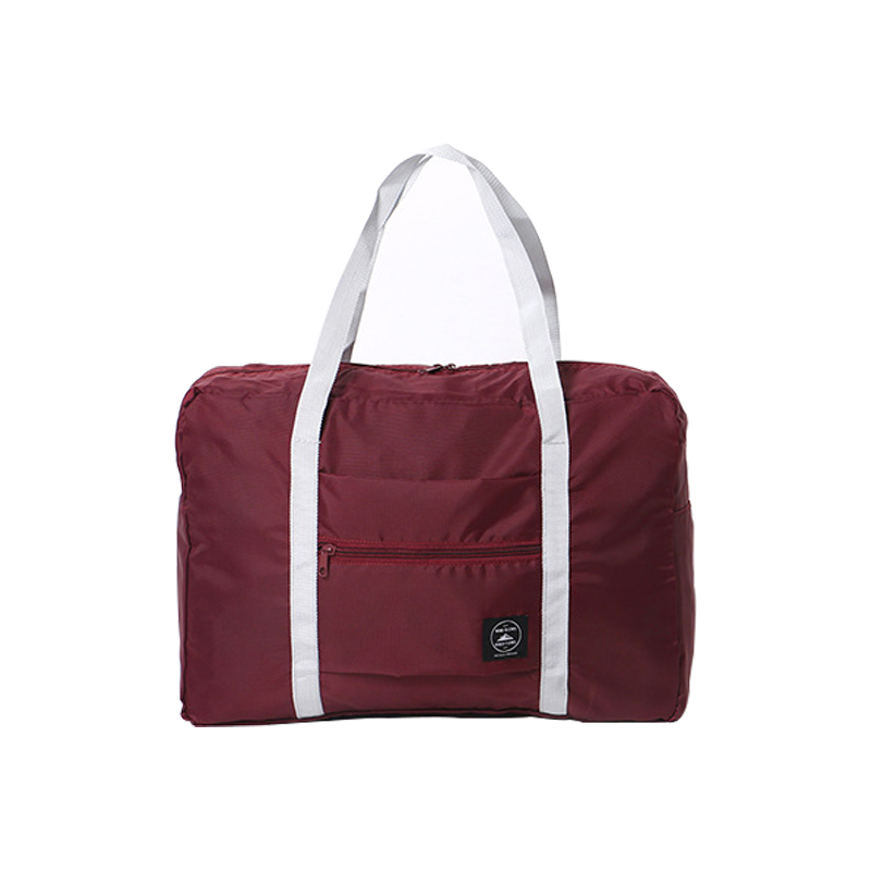 三极户外（Tri－Polar）TP2075背包韩版纯色可折叠旅行包飞机包多功能购物单肩包可套拉杆箱行李包 酒红色（个）