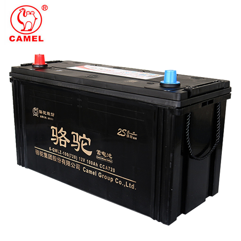 骆驼（CAMEL）免维护电瓶 圆柱 12V蓄电池 6-QWLZ-100(720) 100AH（单位：台）