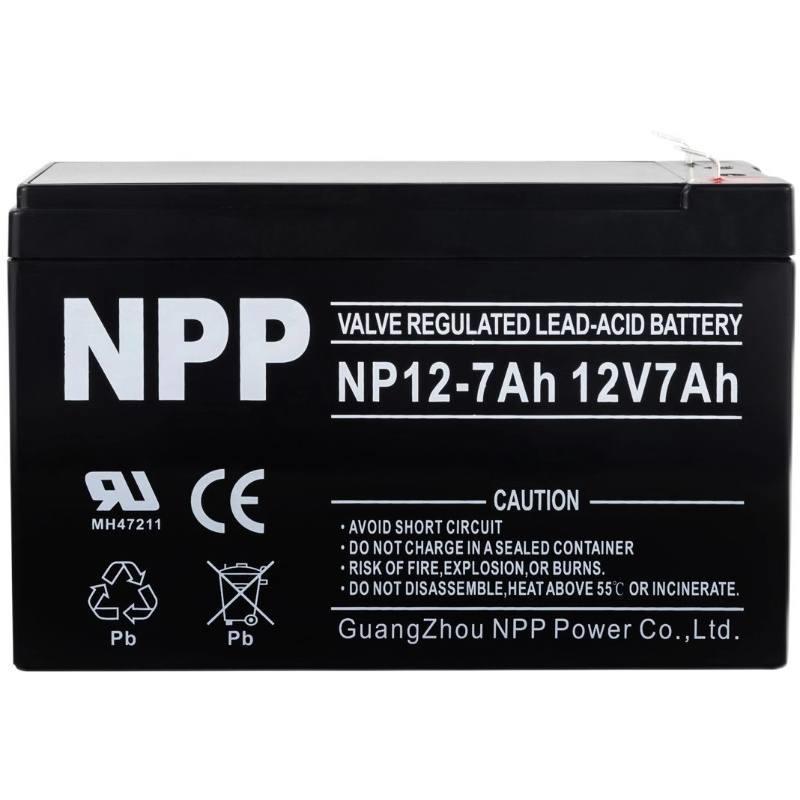 NPP耐普蓄电池NP12-7铅酸免维护12V/7AH门禁电梯应急UPS（单位：个）