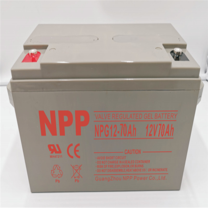 耐普NPG12 12V 70Ah 12V70AH 工业电池蓄电池 通信机房设备UPS直流屏 铅酸免维护胶体蓄电池（个）