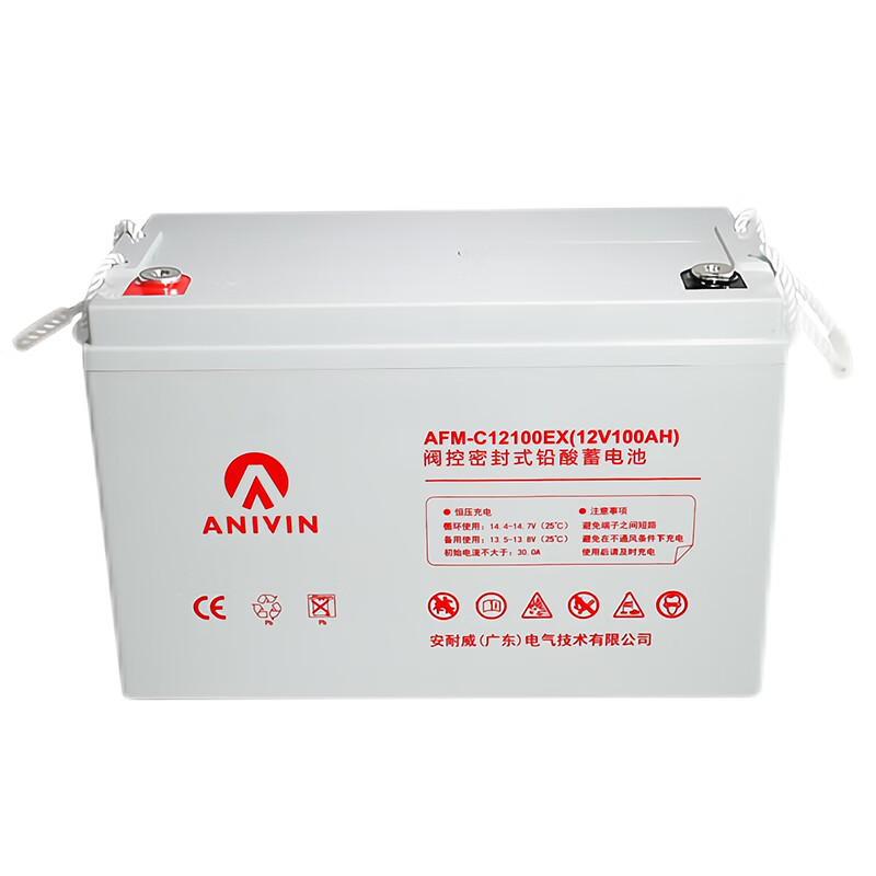 安耐威 AFM-C12100EX UPS不间断电源主机外接电池EPS电池 铅酸免维护蓄电池 12V100AH（个）