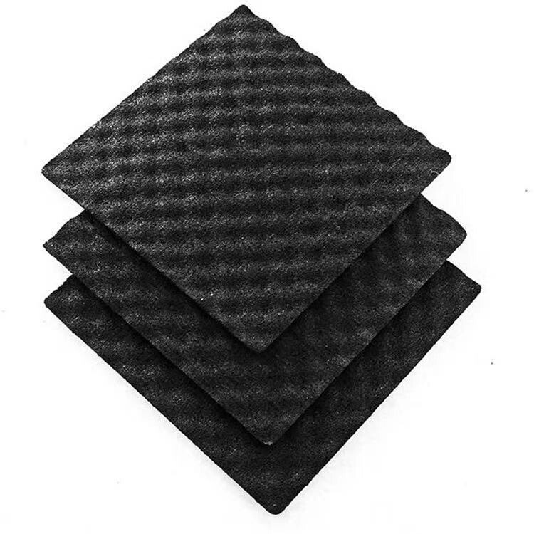 【停用】亿派 δ=50mm XPE 单面凹 隔音  减震橡胶板 （不含安装服务） 黑色 (平方米)