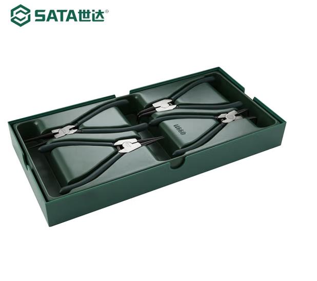 世达（SATA）09911卡簧钳套装直口曲口内卡外卡工具车专用工具托组合套装卡簧钳套装(单位：个)